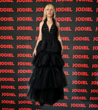 VESTITO DRAPPEGGIATO NERO SFILATA 2023