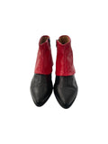 TJ Risvolto Nero Pitone Rosso