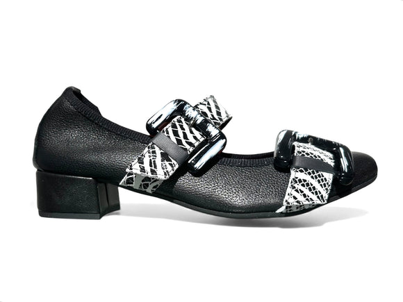 SCARPA MAGICA Fibbie Nero/Bianco