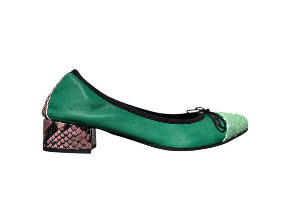 SCARPA MAGICA Verde/Pitonato Viola