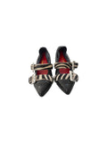 Ballerina 702 2F NAPPA NERO E CAVALLINO