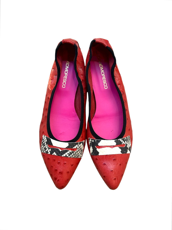 BALLERINA 702 Struzzo Rosso/Bianco Mascherina