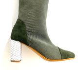 BOOT ABOVE KNEE GREEN TRAFORATO