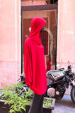 SACK DRESS WITH HOOD RED