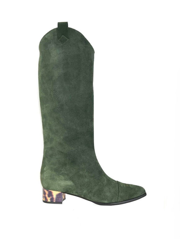 BOOT TEX GREEN/LEOP