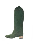 BOOT TEX GREEN/LEOP